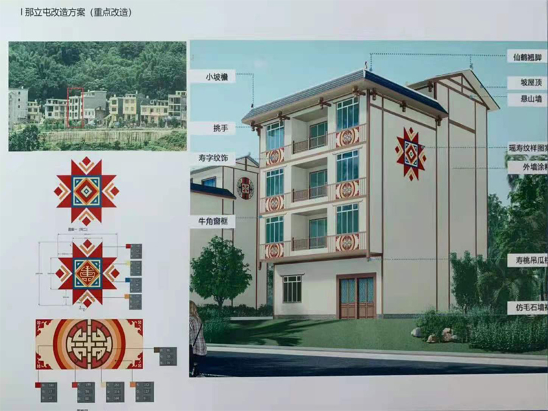 我公司中標巴馬鄉(xiāng)村風(fēng)貌改建墻漆項目